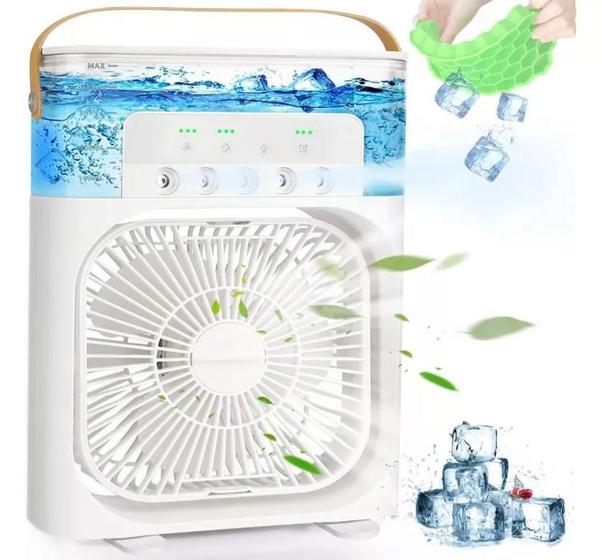 Imagem de Mini Climatizador: Reservatório para água e gelo, climatização elegante. Controle de ambiente!