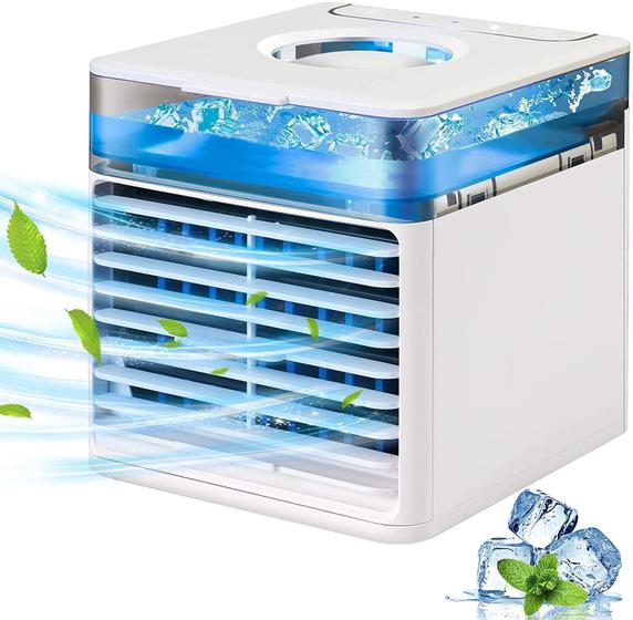 Imagem de Mini Climatizador Umidificador Ar Condicionado Ventilador e Purificador Portátil