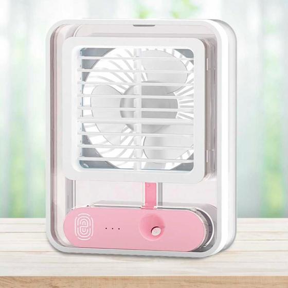 Imagem de Mini Climatizador Umidificador Mesa Ar Ventilador Portátil