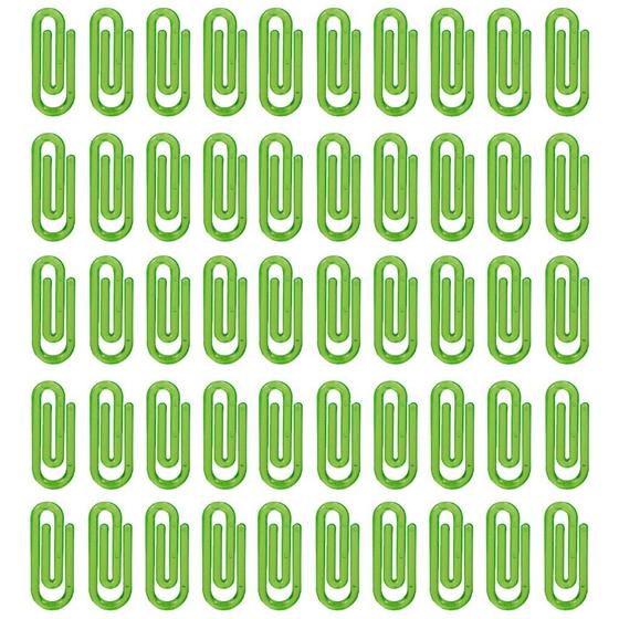 Imagem de Mini Clips 25mm Verde Limão Prendedor De Papel Com 1000 Unidades