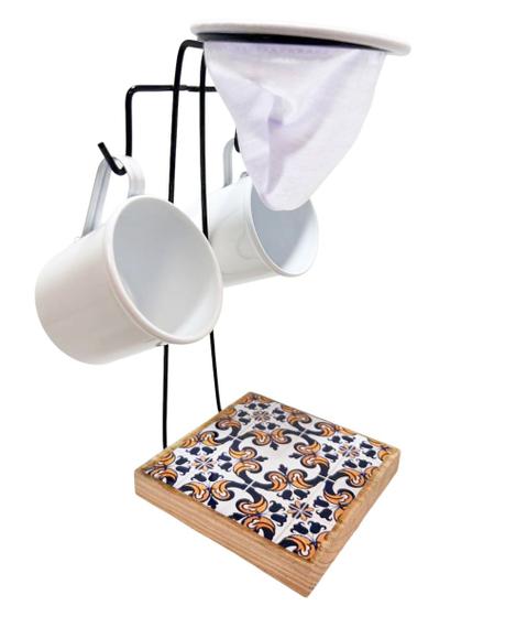 Imagem de Mini Coador Café Gourmet Individual + 2 Canecas 170ml mod2