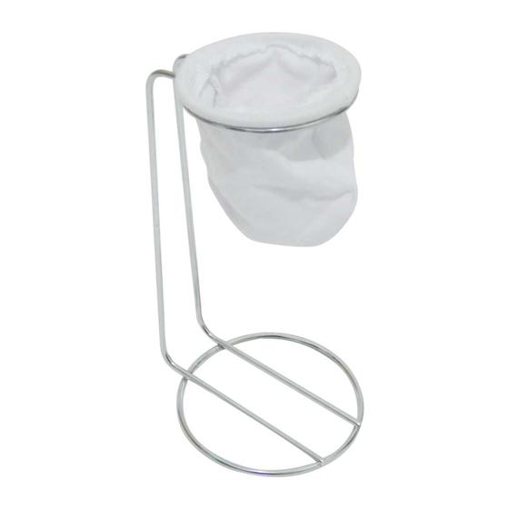 Imagem de Mini Coador De Café Cromado Com Refil De Pano P