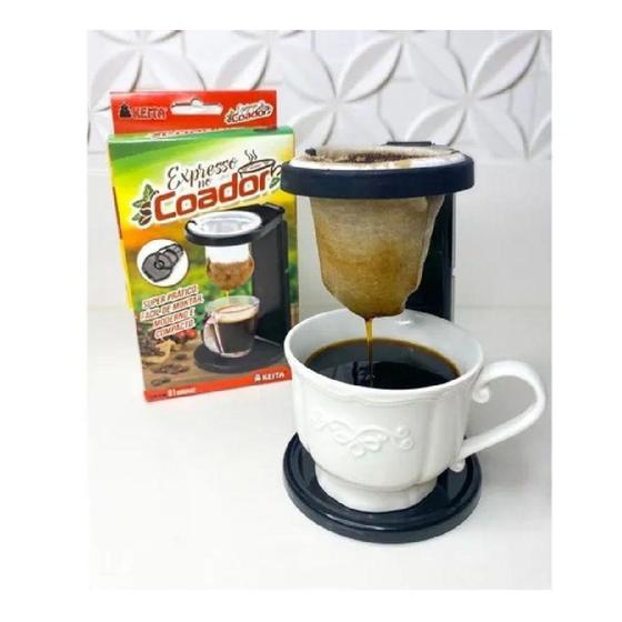 Mini Coador De Café Dobrável C/suporte Individual Expresso - Keita Menor preço em Mini Coador De Café Dobrável C/suporte Individual Expresso - Keita