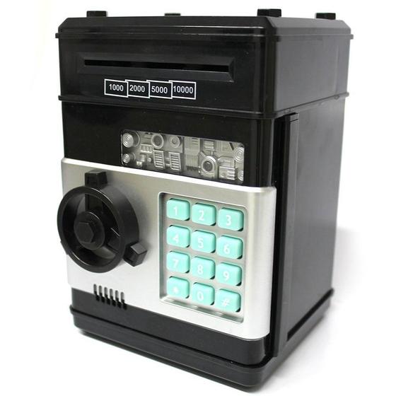 Imagem de Mini Cofre Eletrônico Digital Senha para Notas e Moedas Preto GT1512126-B - Lorben