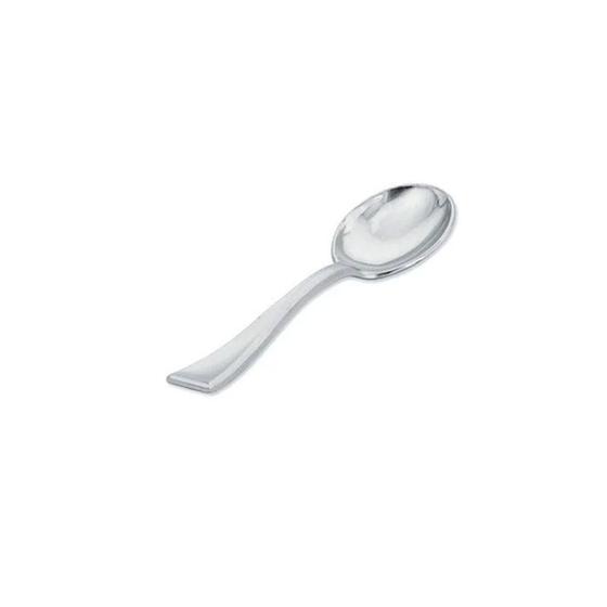 Imagem de Mini Colher Premium Prata - 30 unidades - Silver Festas - Silver Plastic