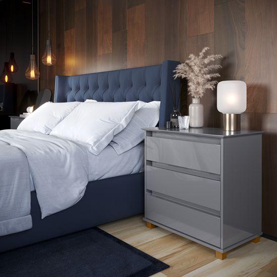 Imagem de Mini Cômoda Quarto Valentine cor Onix - Comprar Moveis em Casa