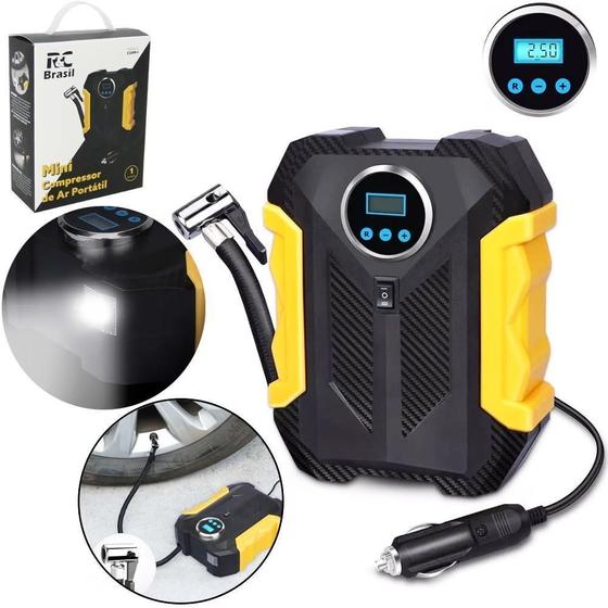 Imagem de Mini Compressor Ar Portátil Automotivo 12V Plástico