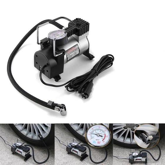 Imagem de Mini Compressor Automotivo 12v 150PSI Super Potente Em Alumínio Para Carros Motos Caminhonetes e Outros