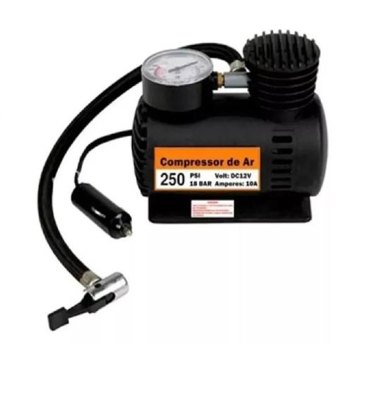 Imagem de Mini Compressor De Ar 12V 250Psi Carro Portátil Calibrador