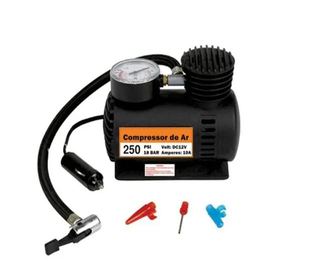 Imagem de Mini Compressor De Ar 12v 250psi Carro Portátil Calibrador