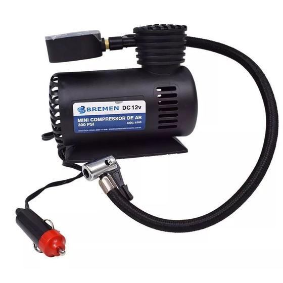 Imagem de Mini Compressor de Ar 12v 300PSI Ref 6203 BREMEN