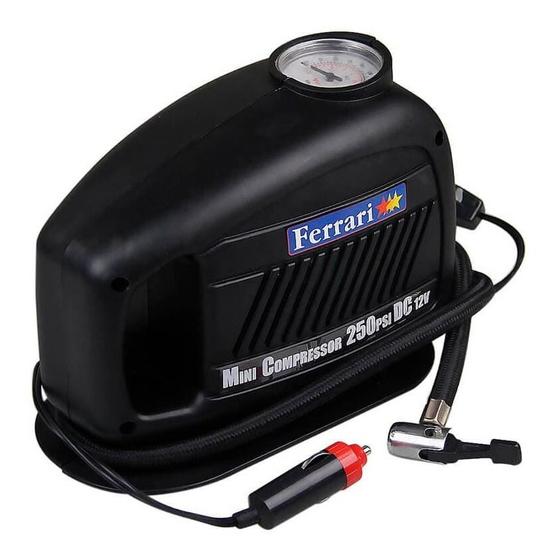 Mini compressor de ar 12v para carro Ferrari Turbo Air MCTA-12 Menor preço em Mini compressor de ar 12v para carro Ferrari Turbo Air MCTA-12