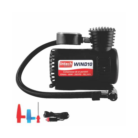Imagem de Mini Compressor de ar uso automotivo 12V WIND10 Intech