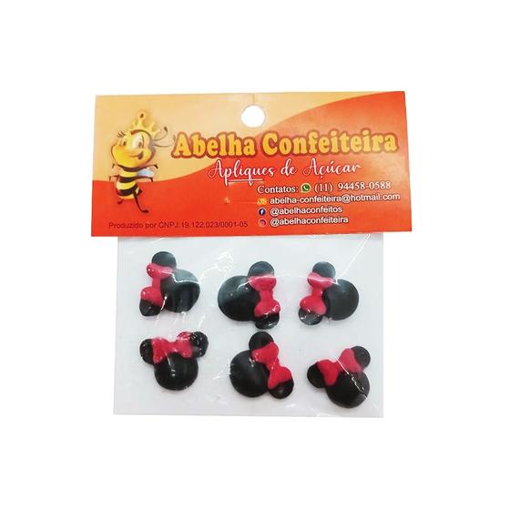 Imagem de Mini Confeito - Minnie Botons Vermelho - 6 unidades - Abelha Confeiteira - Rizzo