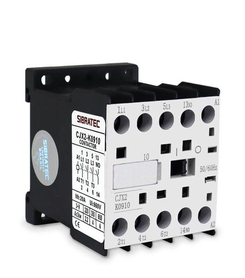 Imagem de Mini Contator Tripolar CJX2-K Com 1NA - Com Bobina de Alimentação