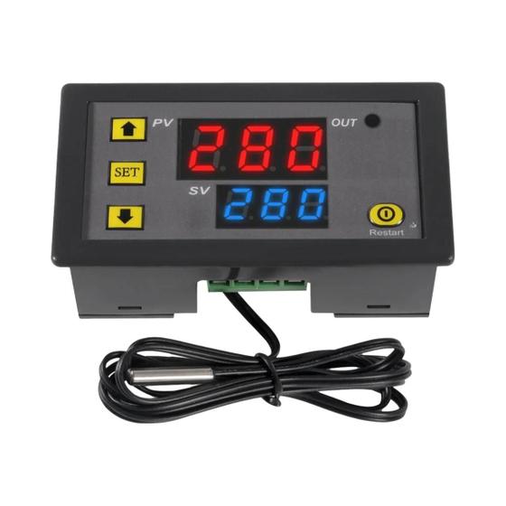 Imagem de Mini Controlador De Temperatura Digital Termostato Regulador 12V 24V 220V Com Controle De