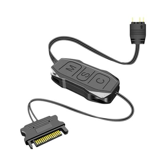 Imagem de Mini Controlador RGB 5V 3 Pinos Para Fonte De Alimentação SATA Hub Controlador ARGB Para Gabinete De