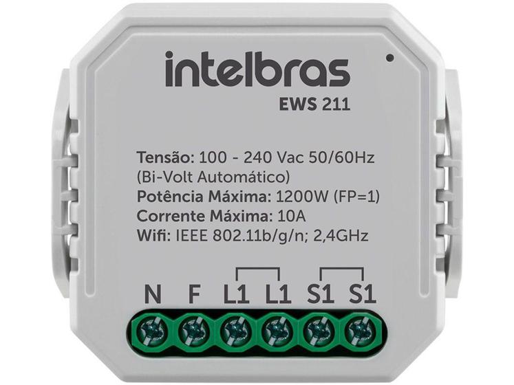 Imagem de Mini Controlador Smart Wi-Fi 1 Interruptor  - Intelbras EWS 211