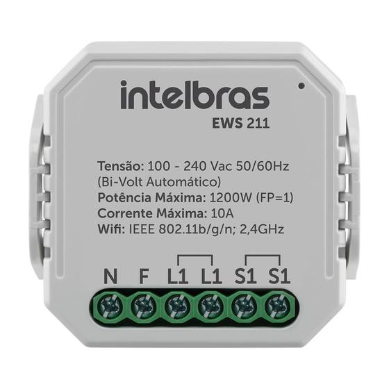Mini Controlador Smart Wi-Fi para 1 Interruptor EWS 211 Intelbras Menor preço em Mini Controlador Smart Wi-Fi para 1 Interruptor EWS 211 Intelbras