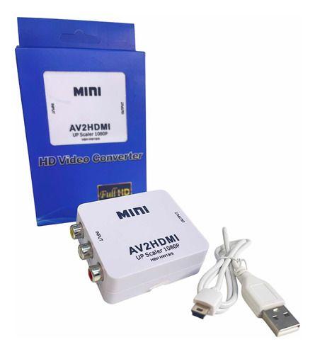 Imagem de Mini Conversor Adaptador Av 3rca Video Composto Para Hdmi