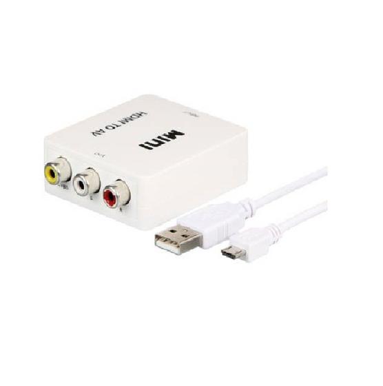 Imagem de Mini Conversor Adaptador HDMI para RCA Áudio e Vídeo