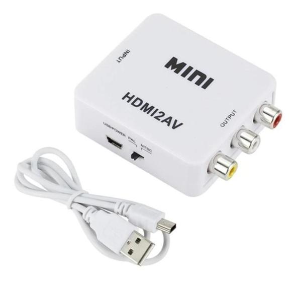 Imagem de Mini Conversor Adaptador Hdmi Para Video Composto Av Rca