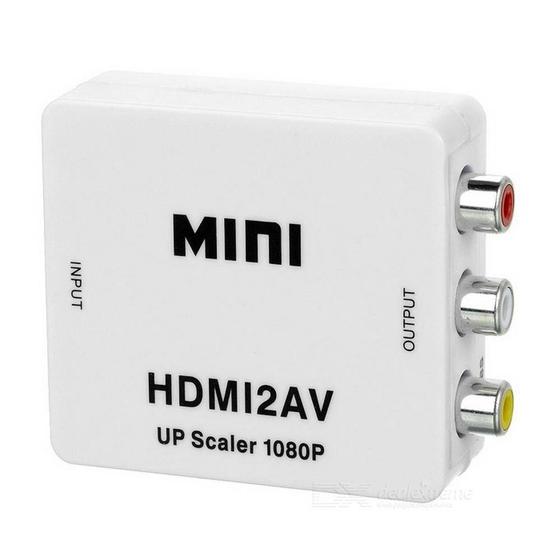 Imagem de Mini Conversor Adaptador Rca Para Hdmi 720p 1080p AV2HDMI