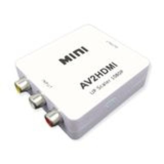 Imagem de Mini Conversor AV2 para HDMI Adapter Scaler HD Video Converter Box HDMI para RCA 1080p