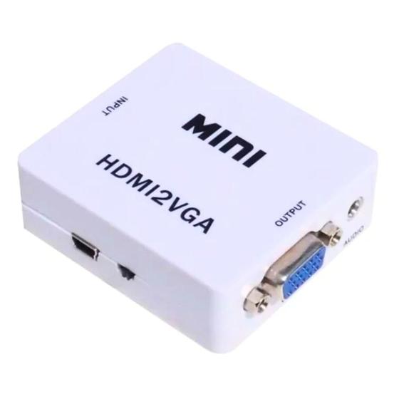 Mini Conversor Hdmi Para Vga 1080p Menor preço em Mini Conversor Hdmi Para Vga 1080p