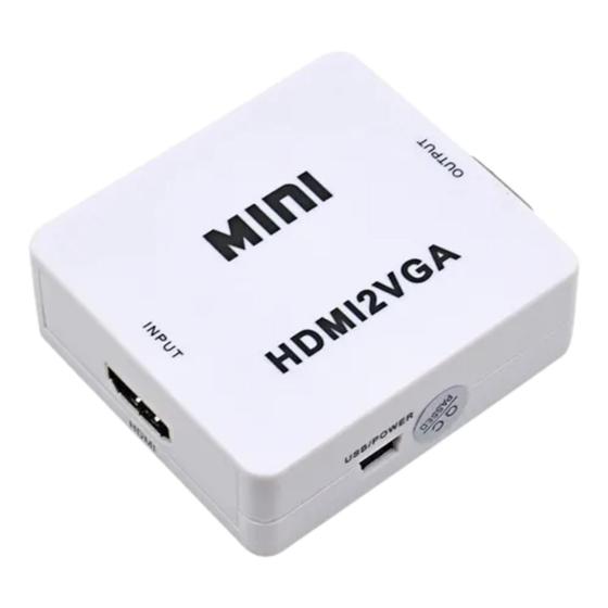 Imagem de Mini Conversor Hdmi Para Vga Full Hd Com Áudio