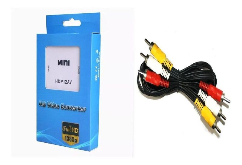 Imagem de Mini Conversor Hdmi X Rca  Cabo Rca  Pronta Entrega 