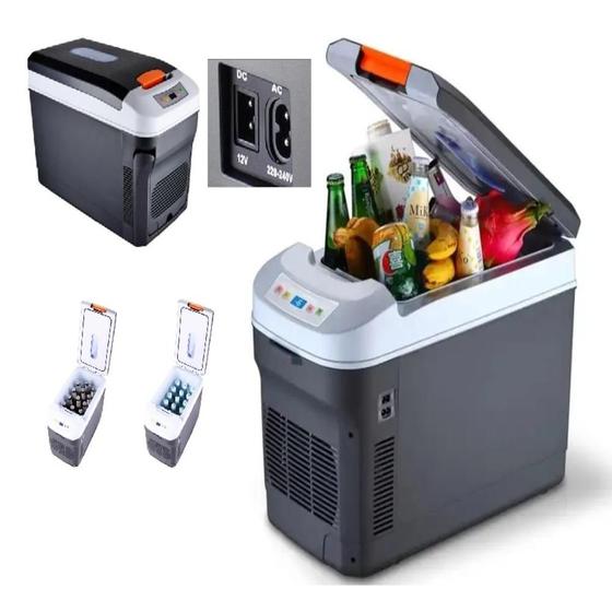 Imagem de Mini cooler 25l refrigerador aquecedor 2 em 1 frigobar portatil gigante trivolt  carro e barco 