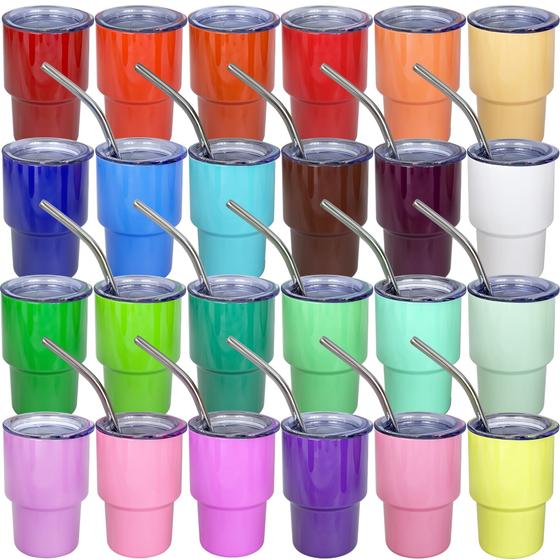 Imagem de Mini Copos de Shot em Aço Inoxidável UIRZOTN (90ml) - Pacote com 24
