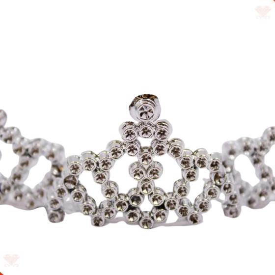 Imagem de Mini coroa princesas 4cm em plástico com 12 peças