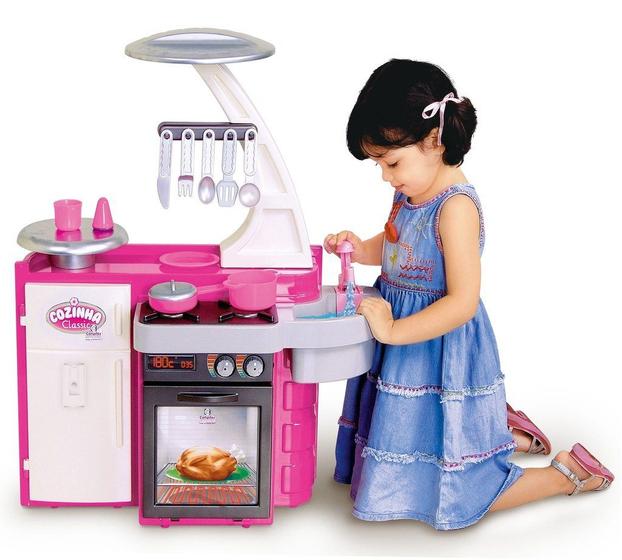 Imagem de Mini Cozinha Infantil Classic - C/ Geladeira Fogão- Cotiplás