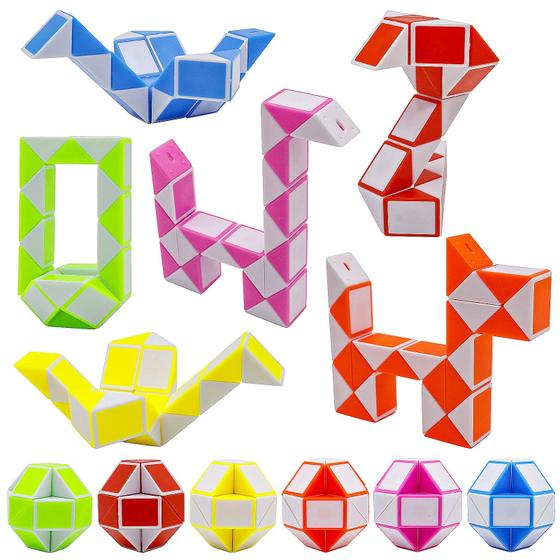 Imagem de Mini Cubo Fidget Snake LENDOD - Pacote com 12 Unidades para Crianças