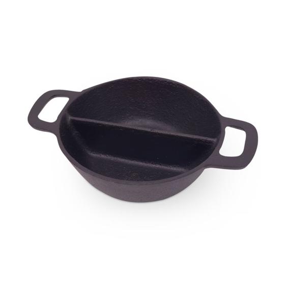 Imagem de Mini Cumbuca Petisqueira Panelinha Alumínio Fundido com Divisória