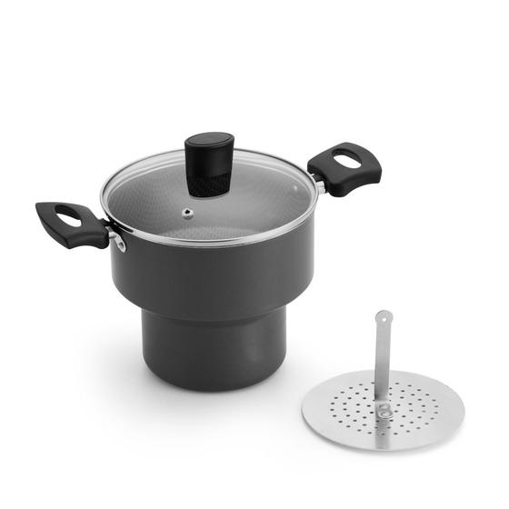 Imagem de Mini Cuscuzeira Antiaderente Com Tampa De Vidro N.14