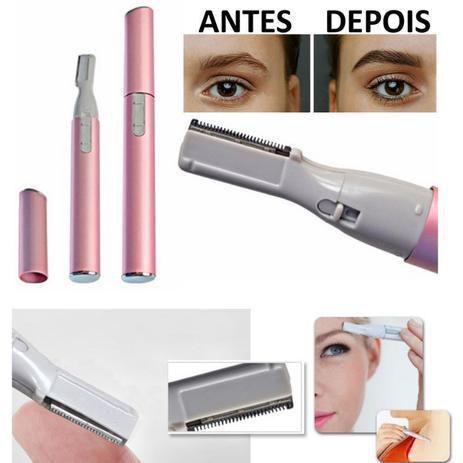 Imagem de Mini Depilador Elétrico Aparador Feminino Removedor Sobrancelha Buço de Pelos Facial Portátil Caneta