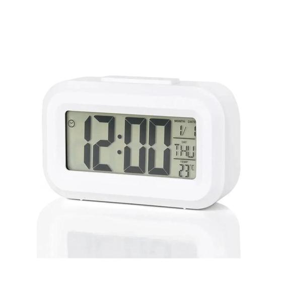 Mini despertador relógio digital temperatura luz noturna Menor preço em Mini despertador relógio digital temperatura luz noturna