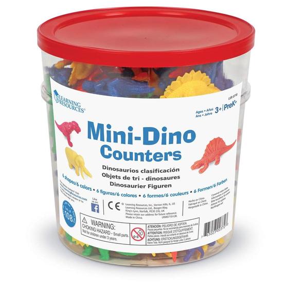 Imagem de Mini-Dino Counters: 108 Peças - Recursos de Aprendizagem para Crianças Acima de 3 Anos