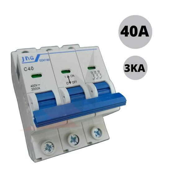 Imagem de Mini Disjuntor 3p Tripolar Automatico Modelo C40a 