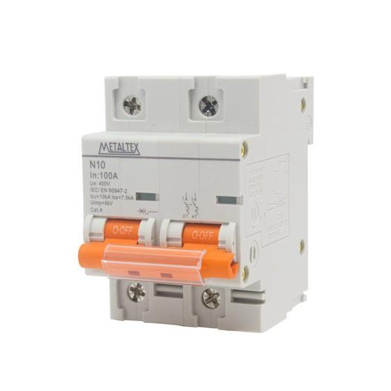 Mini Disjuntor C Bipolar 100A Metaltex Menor preço em Mini Disjuntor C Bipolar 100A Metaltex