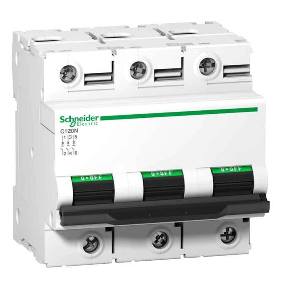 Imagem de Mini Disjuntor C120N Tripolar 125A 440V 10kA A9N18369 Schneider