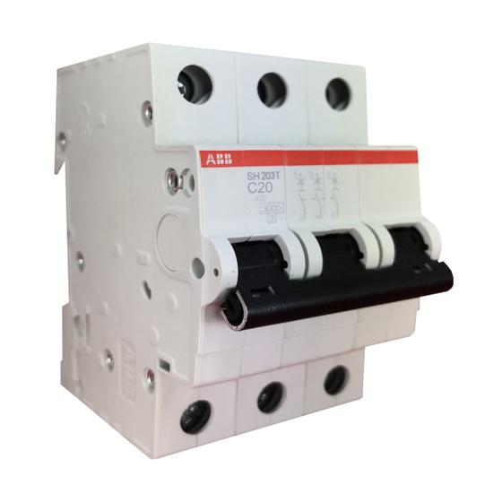 Imagem de Mini Disjuntor  Tripolar 20A  SH203 T-C20  ABB