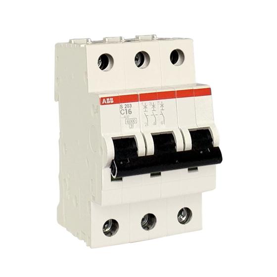Imagem de Mini Disjuntor Tripolar ABB 16A S203-C16