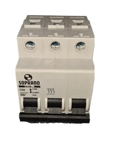 Imagem de Mini Disjuntores Shb 3p X 32a Código: 20003.1750.35 Soprano - 3 C32