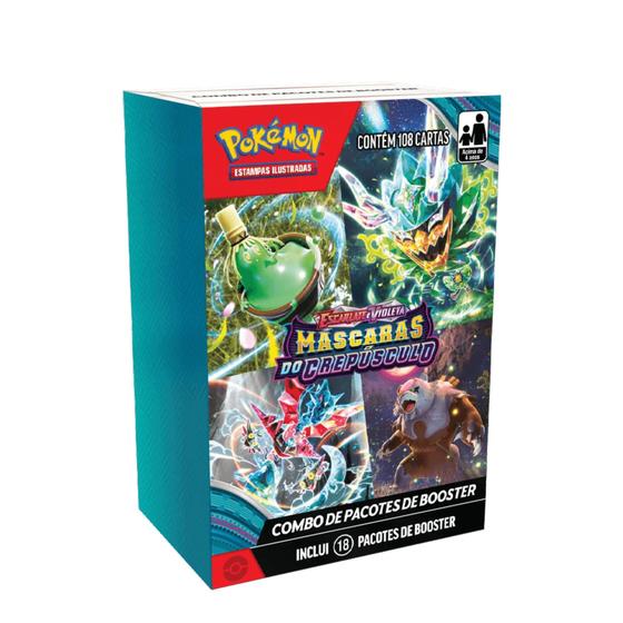 Imagem de Mini Display Pokémon TCG Escarlate e Violeta 6 Máscaras do Crepúsculo Copag - 34439