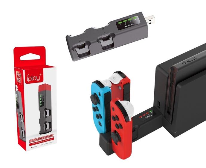 Imagem de Mini Dock Base Estação de Carregamento Para 4 Controle Joy-con Nintendo Switch