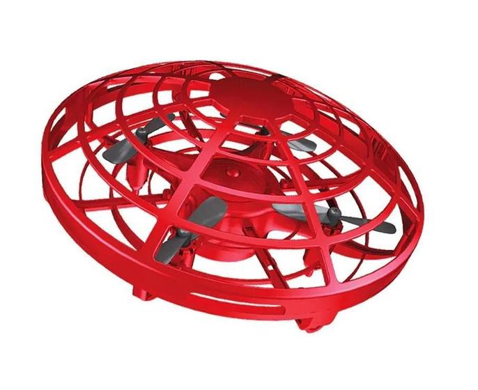 Imagem de Mini Drone Disco Voador Ufo Infantil Colorido - Vermelho